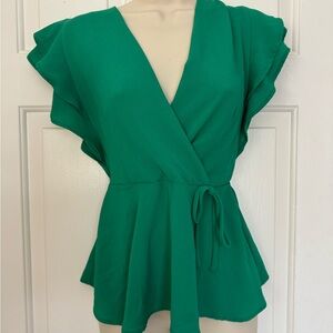 Hunter green blouse